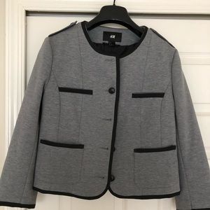 H&M grey military blazer